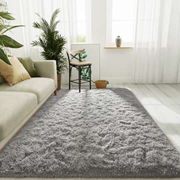 LOCHAS Ultra Soft Indoor Modern Area Rugs Fluffy Living Room Carpets for Children Bedroom Home Decor...