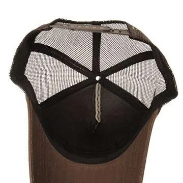 WITHMOONS Meshed Baseball Cap Skull Rhinestones Trucker Hat KR1751 (Brown)