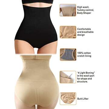 iloveSIA High-Waisted Compression Shapewear 3-Pack