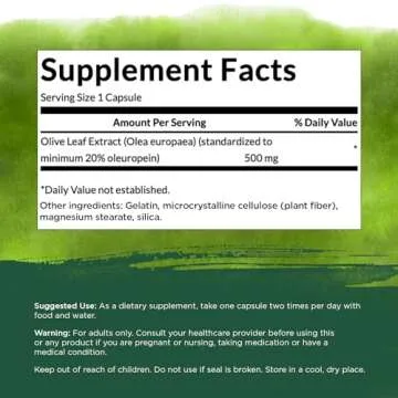 Swanson Olive Leaf Extract Capsules for Immune Support