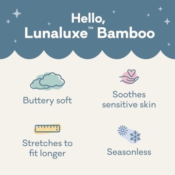 Little Sleepies Bamboo Pajama Set for Kids, Blue Cookies