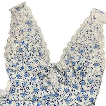 NIKDUCK Sexy Sleeveless Sling Dress for Women,Floral Printed Backless Low Cut Dress Bodycon Mini Picnic Dress for Party Club