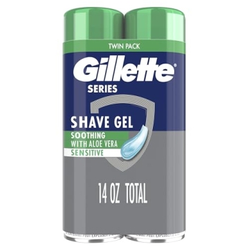 Gillette Series 3X Action Shave Gel Twin Pack - Sensitive, 7 Oz