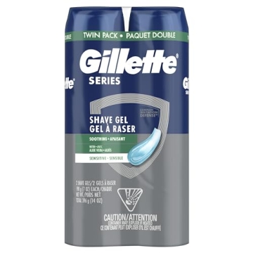Gillette 3X Action Sensitive Shave Gel Twin Pack