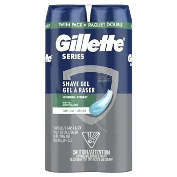 Gillette 3X Action Sensitive Shave Gel Twin Pack