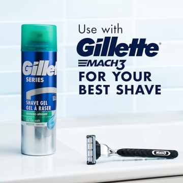 Gillette 3X Action Sensitive Shave Gel Twin Pack
