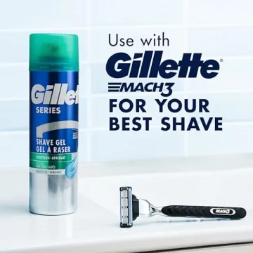 Gillette 3X Action Sensitive Shave Gel Twin Pack
