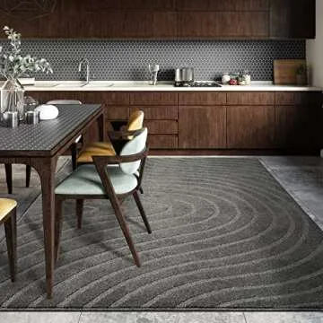 LUXE WEAVERS Modern Geometric Wave Rug 5x7