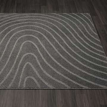 LUXE WEAVERS Modern Geometric Wave Rug 5x7