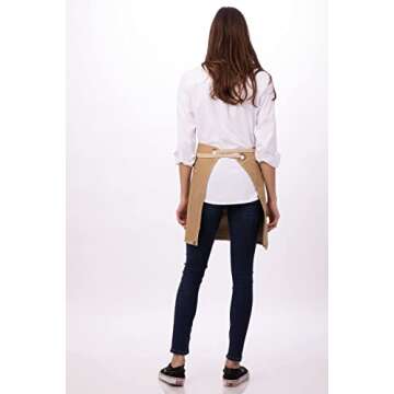 Chef Works Unisex Austin Half Bistro Apron, Natural, One Size