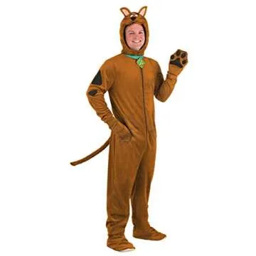 Fun Costumes Scooby Doo Costume for Adults, Brown Dog Jumpsuit for Movie Character Cosplay, Dress-Up...