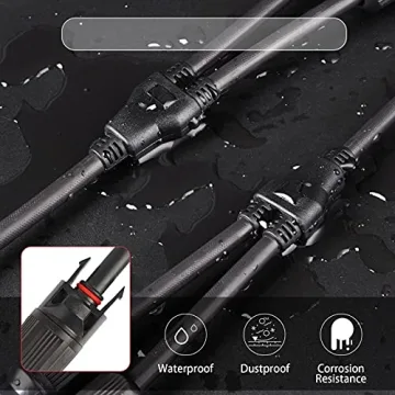 Vemote Waterproof Solar Panel Y Branch Cable 10AWG