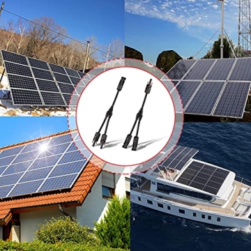 Vemote Waterproof Solar Panel Y Branch Cable 10AWG