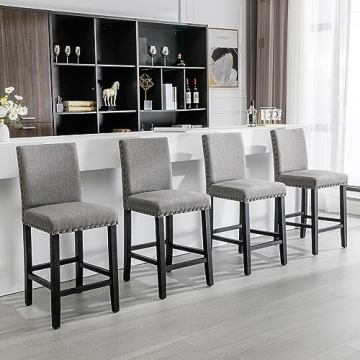 DAGONHIL 24 inch Bar Stools Set of 4 - Modern Design for Kitchen & Bar