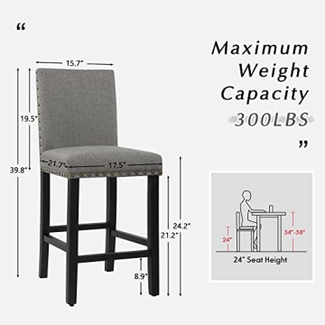 Stylish DAGONHIL 24" Bar Stools Set of 4 for Any Occasion