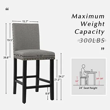 Stylish DAGONHIL 24" Bar Stools Set of 4 for Any Occasion