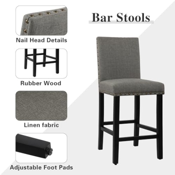 Stylish DAGONHIL 24" Bar Stools Set of 4 for Any Occasion