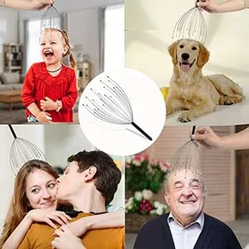 Svjetiq 2 Pack Head Massager Scalp Massager 20 Fingers Handheld Head Massager Scalp Stress Relax for Deep Relaxing, Stocking Stuffers and Gadgets for Men