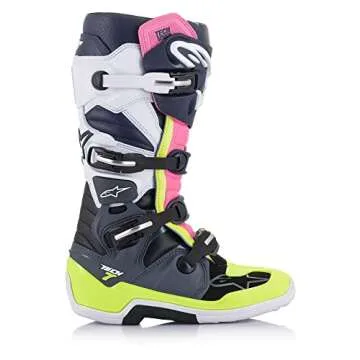 Alpinestars Tech 7 Boots Black/Silver/White/Gold Sz 13