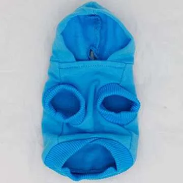 LOPHIPETS Dog Cotton Hoodies Sweatshirts for Small Dogs Chihuahua Puppy Clothes Cold Weather Coat-Cambridge Blue/XS