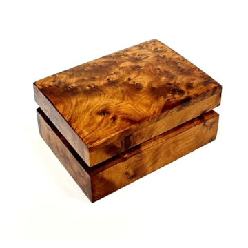 BAZAARDI Large Hand Carved Wooden Keepsake Box