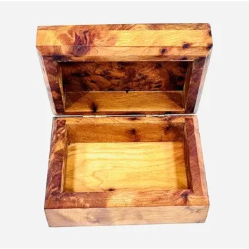 BAZAARDI Large Hand Carved Wooden Keepsake Box