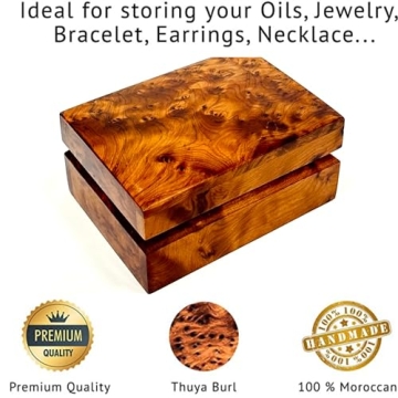 BAZAARDI Large Hand Carved Wooden Keepsake Box