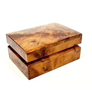 BAZAARDI Large Hand Carved Wooden Keepsake Box