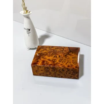 BAZAARDI Large Hand Carved Wooden Keepsake Box