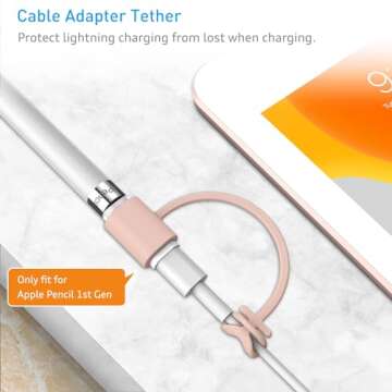 Fintie 2 Pack Silicone Grip Holders Compatible with Apple Pencil Pro, Apple Pencil (USB-C / 1st / 2nd Generation), Ergonomics Protective Skin Sleeve Case Accessories, Pink Sand