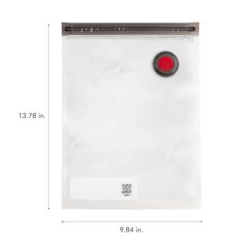 ZWILLING Fresh & Save Set 20-pc Vacuum Sealer Bags, 1 Gallon, Reusable Food Storage Bags for Meal Prep, Reusable Snack Bags, Reusable Sous Vide Bags, 15x11.2x5.7'', Dishwasher Safe , Medium, Clear