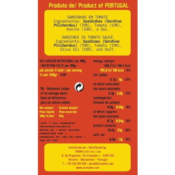 Gourmet Portuguese Sardines in Tomato Sauce | 120g