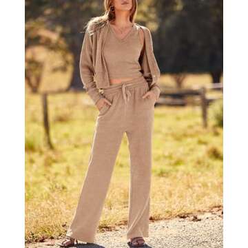 BTFBM Women's 3 Piece Tracksuits - Stylish & Comfy Loungewear