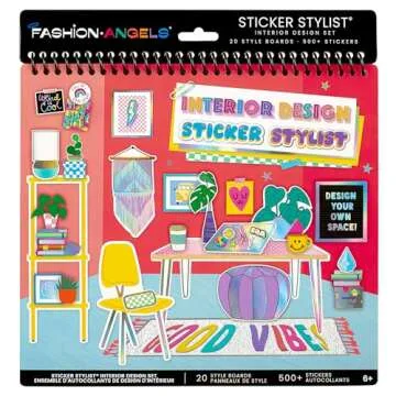 Fashion Angels Interior Design Sticker Stylist - 20 Style Boards with 14 Sticker Sheets - Interior D...