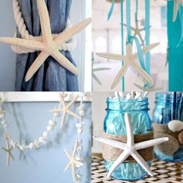 20 PCS Small Starfish for Crafts 2" to 4" Natural Starfish Decor Bulk, for Wedding Beach Theme Decor Home DIY Crafts Decor Christmas Tree Starfish Ornaments