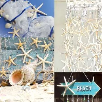20 PCS Small Starfish for Crafts 2" to 4" Natural Starfish Decor Bulk, for Wedding Beach Theme Decor Home DIY Crafts Decor Christmas Tree Starfish Ornaments