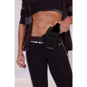 Handsfree, secure PortaPocket keeps your cell phone (etc!) safe & handy. Secure pouch fits almost any smartphone or cellphone. Smart phone Holder/Gear. Great for passports, keys+