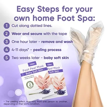 Celor Foot Peeling Mask for Soft, Smooth Feet (2 Pairs)