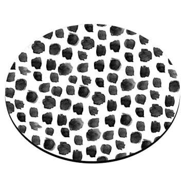 Smooffly Polka Dot Mouse Pad, Polka Dot Print, Dot Pattern, Present for Her, Cute Round Mousepad, Cute Desk Accessories, Office Decor, Desk Decor, Mouse Pads