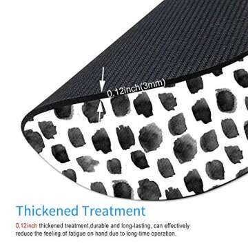 Smooffly Polka Dot Mouse Pad, Polka Dot Print, Dot Pattern, Present for Her, Cute Round Mousepad, Cute Desk Accessories, Office Decor, Desk Decor, Mouse Pads