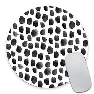 Smooffly Cute Polka Dot Mouse Pad for Office Decor