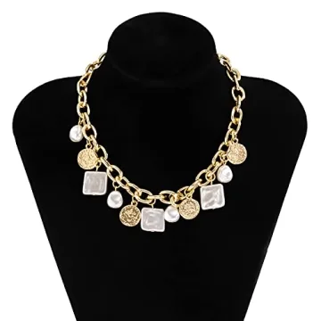Asphire Punk Cuban Link Choker Necklace for Women