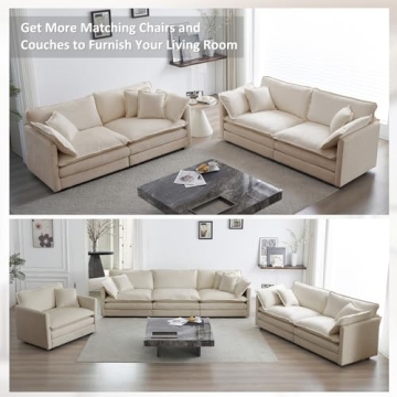 KIVENJAJA Oversized Chenille Sofa Chair for Comfort