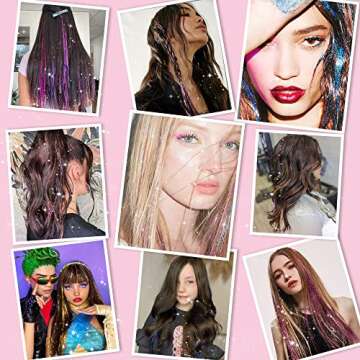 Stunning Hair Tinsel Pack of 12 Clip-in Extensions