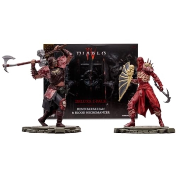 McFarlane Toys - Diablo IV Rend Barbarian and Blood Necromancer 2pk Gold Label 1:12 Scale Posed Figu...