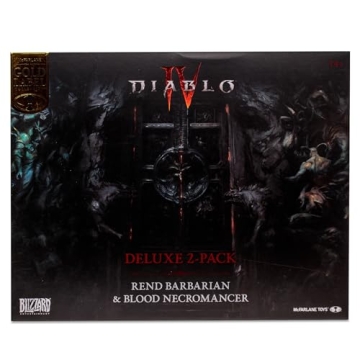 McFarlane Toys - Diablo IV Rend Barbarian and Blood Necromancer 2pk Gold Label 1:12 Scale Posed Figures, Gold Label, Amazon Exclusive