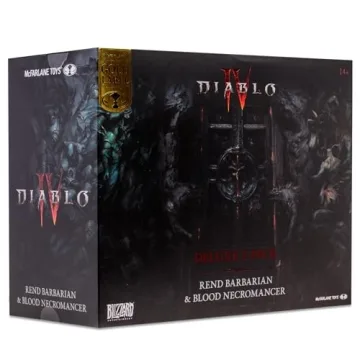 McFarlane Toys - Diablo IV Rend Barbarian and Blood Necromancer 2pk Gold Label 1:12 Scale Posed Figures, Gold Label, Amazon Exclusive