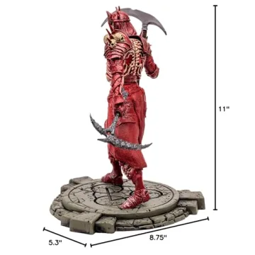 McFarlane Toys - Diablo IV Rend Barbarian and Blood Necromancer 2pk Gold Label 1:12 Scale Posed Figures, Gold Label, Amazon Exclusive