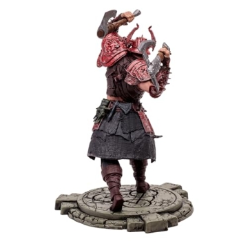 McFarlane Toys - Diablo IV Rend Barbarian and Blood Necromancer 2pk Gold Label 1:12 Scale Posed Figures, Gold Label, Amazon Exclusive