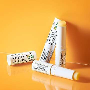 Farmacy Beeswax Lip Balm - Honey Butter Moisturizing Lip Care + Chapped Lip Treatment - Enriched with Cupuaçu + Cocoa Butters, Proprietary Honey Blend and Vitamin E to Nourish, Soften + Heal (3.4g)